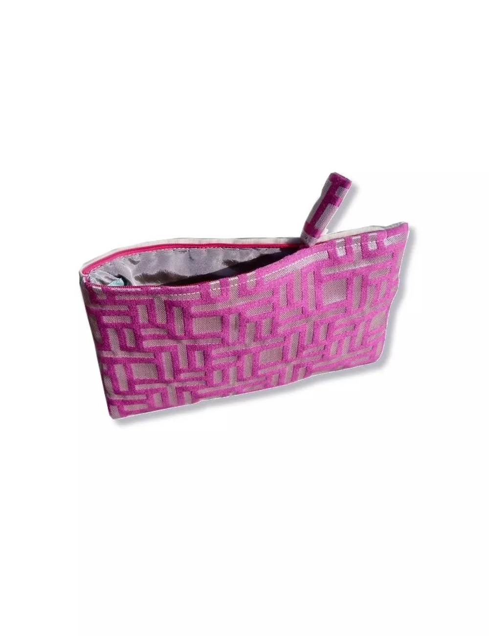 Bag in Bag, Necessaire geomettisch fuchsia Vorderseite Bag in Bag, Necessaire geomettisch fuchsia Vorderseite
