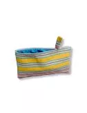Bag in Bag, Necesaire bunt gestreift gelb Vorderseite