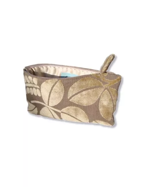 Bag in Bag, Necessaire Samtblätter beige Vorderseite