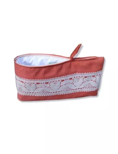 Bag in Bag, Necessaire - Bandeau dentelle rostrot Vorderseite
