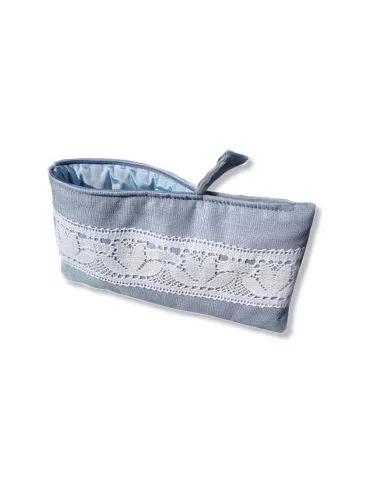 Bag in Bag, Necessaire Bandeau dentelle hellblau Vorderseite