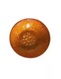 Seifenschale Ton rund klein orange ohne Loch oben