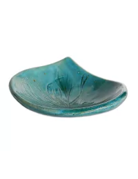 Schmuckschale Ton Oval - Azur Bronze seitlich