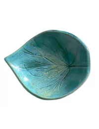 Schmuckschale Ton Oval - Azur Bronze oben