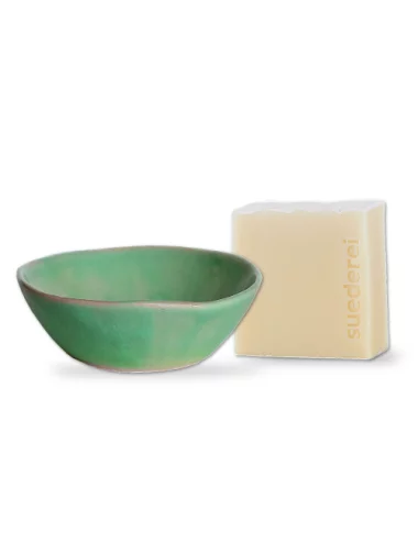 Set Seifenschale & Naturseife - All-in-One-Seife, Tulsi & Neem, vegan von Seifenmacher