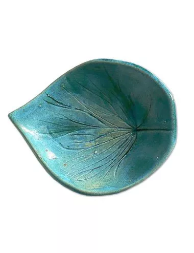 Schmuckschale Ton Oval - Azur Bronze oben