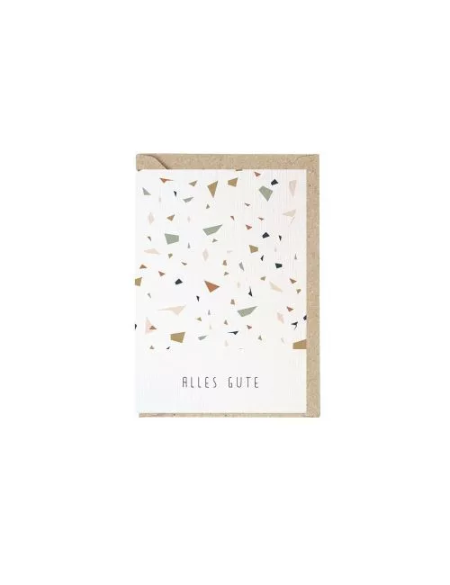 Glückwunsch- & Grusskarte - Terrazzo "Alles Gute"