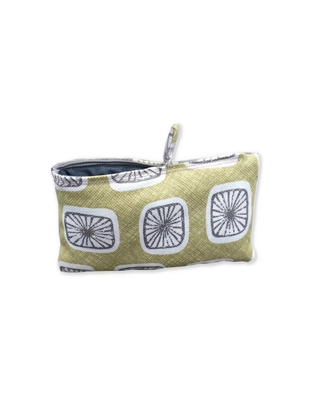 Bag in Bag, Necessaire Sonne im Quadrat pistache Vorderseite Bag in Bag, Necessaire Sonne im Quadrat pistache Vorderseite