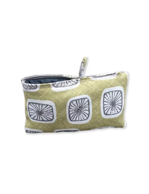 Bag in Bag, Necessaire Sonne im Quadrat pistache Vorderseite
