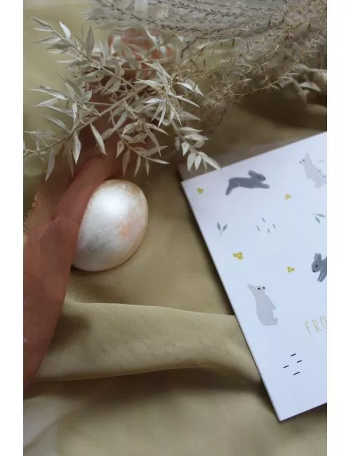 Osterkarte & Grusskarte - Hase "Frohe Ostern"