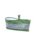 Bag in Bag, Necessaire Bandeau dentelle grün Vorderseite