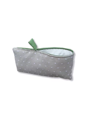 Bag in Bag, Necessaire Bandeau dentelle grün Vorderseite