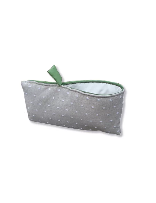 Bag in Bag, Necessaire Bandeau dentelle grün Vorderseite