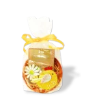 Ostergeschenk Set - Dusch- & Handseife & Seifenschale rund - Naturseife