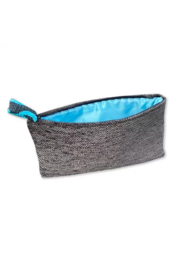 Bag in Bag, Necessaire - Kreise Türkis-Schwarz Vorderseite 19cm x 16cm