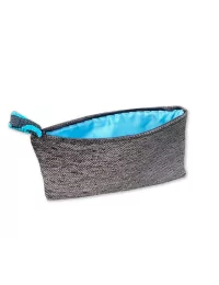 Bag in Bag, Necessaire - Kreise türkis schwarz 29cm x 16cm Rückseite