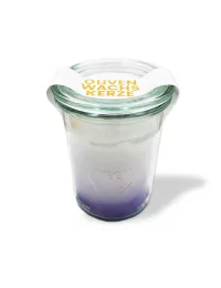 Olivenwachs-Kerze im Glas - kleine Nachhaltig-Kerze im Einmachglas