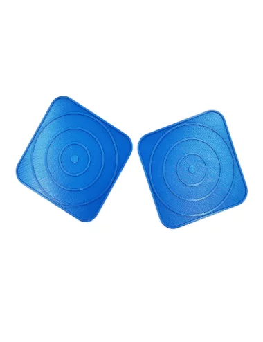 Abtropfunterlage & Untersetzer aus Kunststoff blau - Design Tropfen mit Gläsern