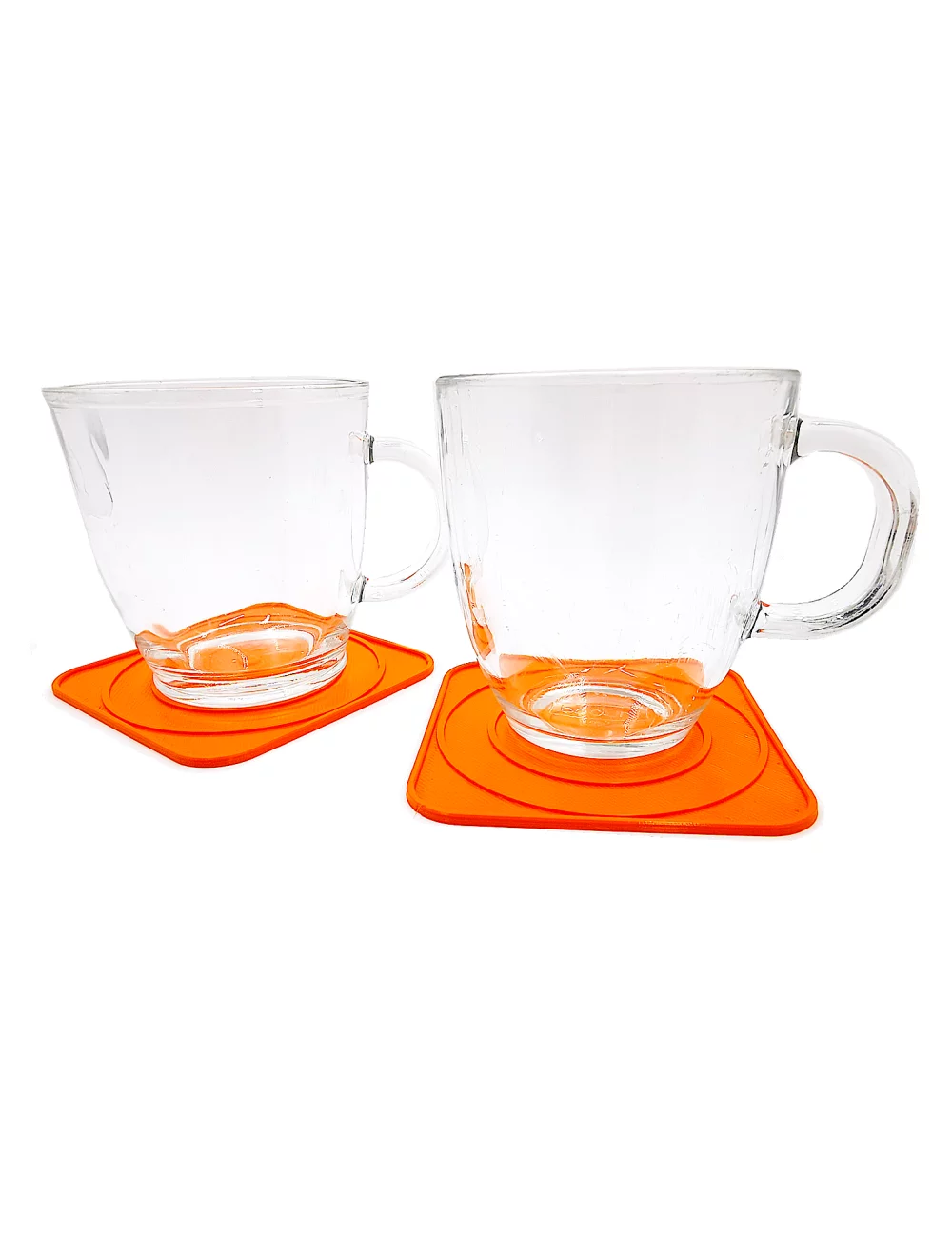 Abtropfunterlage & Untersetzer aus Kunststoff orange - Design Tropfen mit Gläsern Abtropfunterlage & Untersetzer aus Kunststoff orange - Design Tropfen mit Gläsern