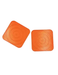 Abtropfunterlage & Untersetzer aus Kunststoff orange - Design Tropfen - leer illustriert