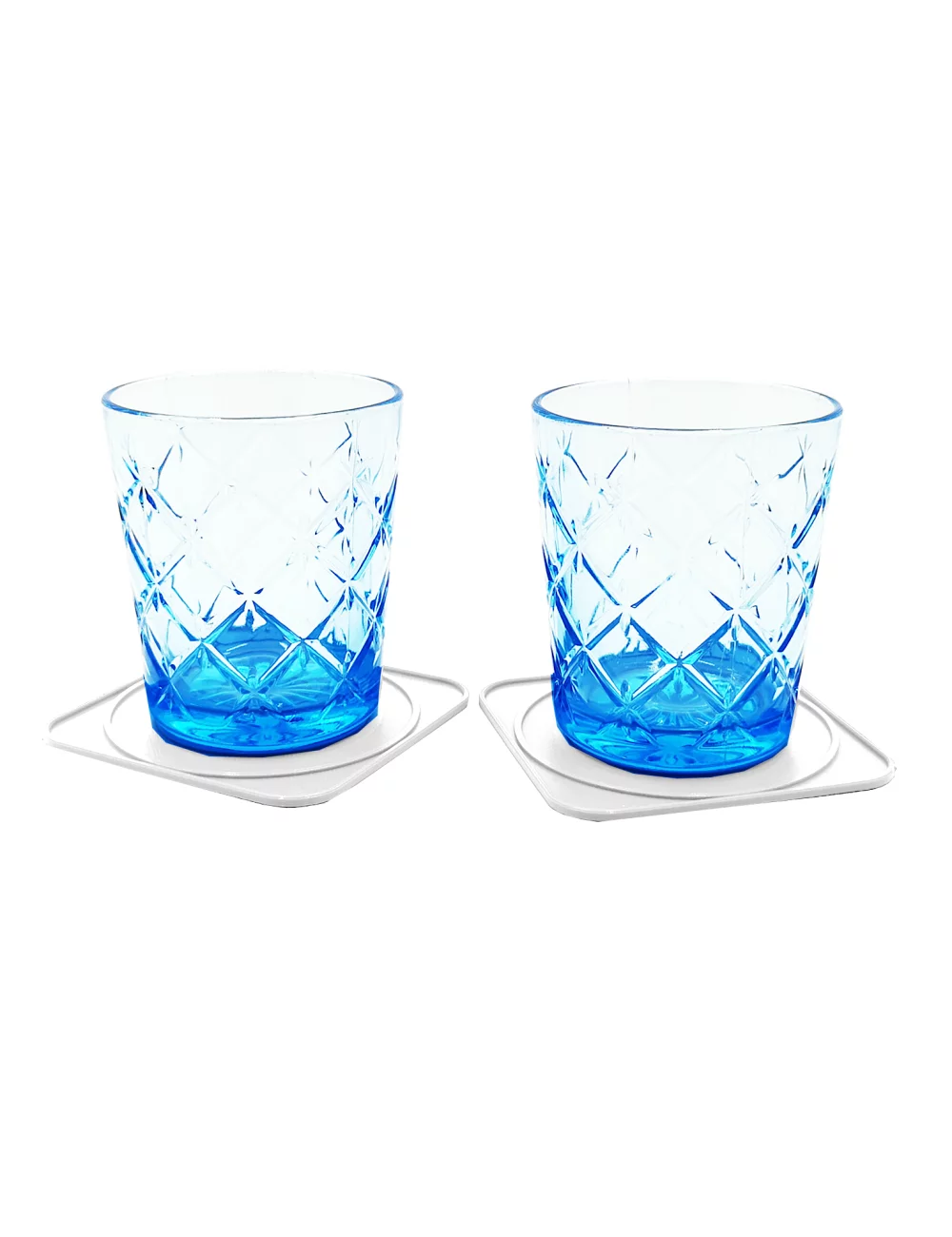 Abtropfunterlage & Untersetzer aus Kunststoff weiss - Design Tropfen mit Gläsern Abtropfunterlage & Untersetzer aus Kunststoff weiss - Design Tropfen mit Gläsern