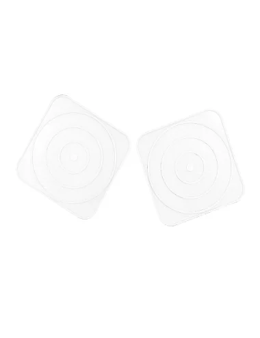 Abtropfunterlage & Untersetzer aus Kunststoff weiss - Design Tropfen - leer illustriert