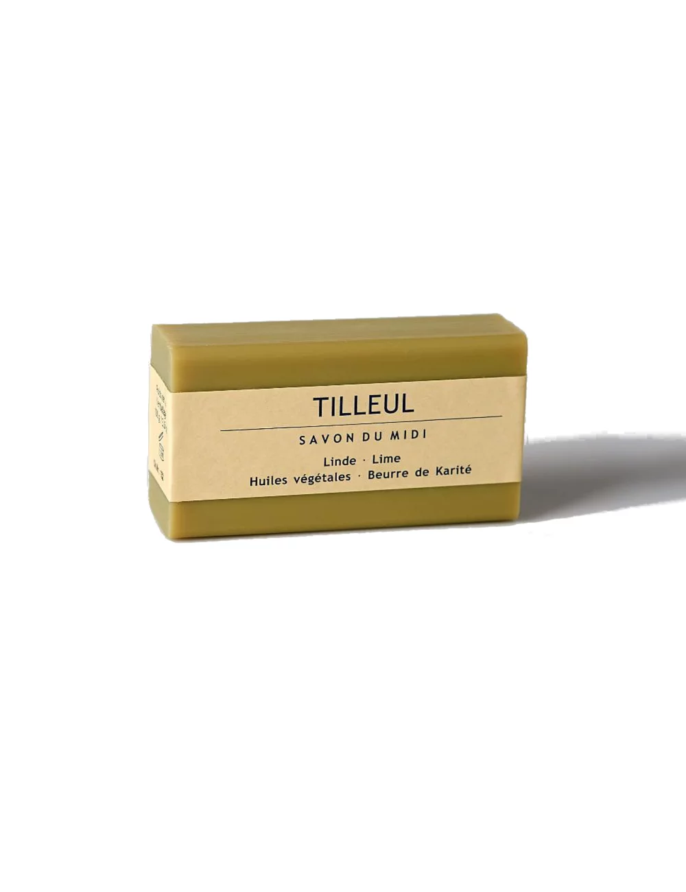 Bio-Seife mit Karité-Butter vegan - Lindeblüte - mit Verpackung Bio-Seife mit Karité-Butter vegan - Lindeblüte - mit Verpackung