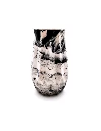 Vase aus Gips - kleine Blumenvase & Dekorvase 'Palisade' marmoriert