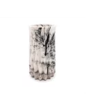 Vase aus Gips - kleine Blumenvase & Dekorvase 'Säulen' marmoriert