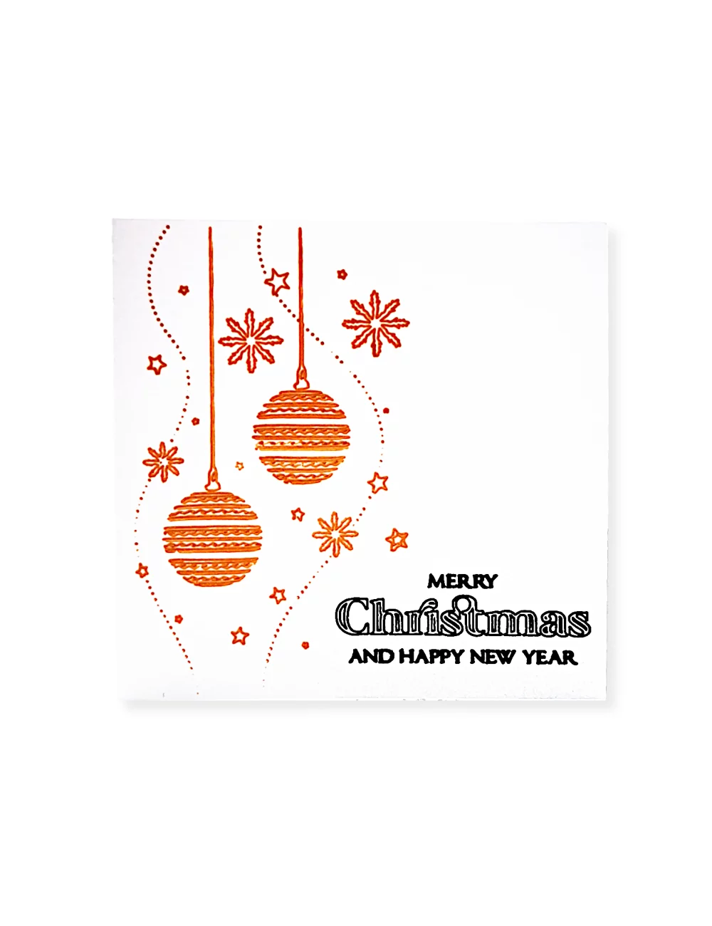 Spruchkarte & Grusskarte Weihnachtskugel & Sterne - Karte für Weihnachten "Merry Christmas" bronze auf weiss Spruchkarte & Grusskarte Weihnachtskugel & Sterne - Karte für Weihnachten "Merry Christmas" bronze auf weiss