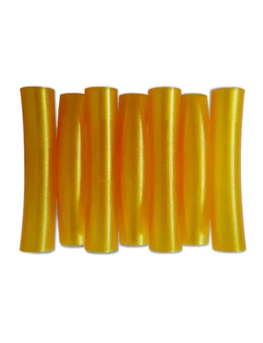 Seifenschale aus Kunststoff - Noodles in gelb mit Seifen illustriert