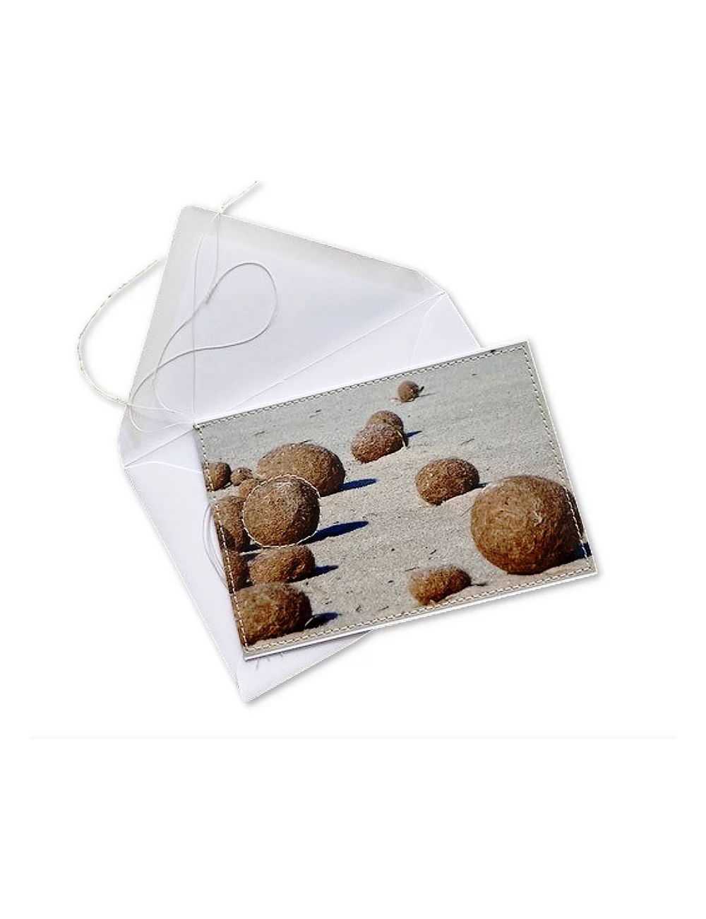 Glückwunsch- & Gruss Karte genäht - Strandkugeln Glückwunsch- & Gruss Karte genäht - Strandkugeln