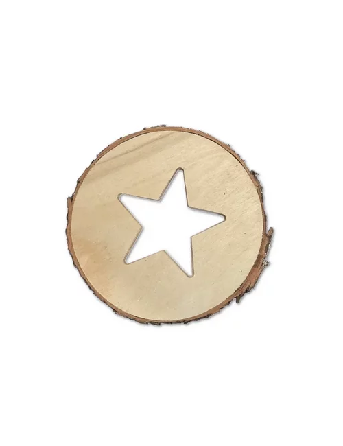 Holzunterlage für Seifen, Raclettepfänneli - Stern