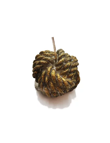 gold-schwarze Nachhaltig-Kerze & Dekor-Kerze