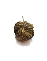  gold-schwarze Nachhaltig-Kerze & Dekor-Kerze