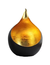 Teelicht & Goldlicht - Teelichschale Bola bronze-gold 15 cm auf weissem Hintergrund ohne Kerze