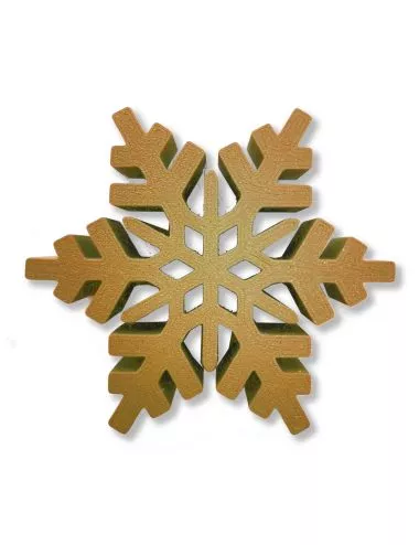 Schneeflocke 3D / 2 cm dick als Dekor