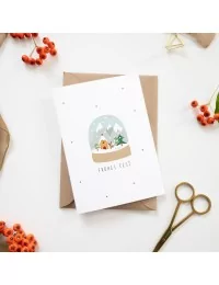 Weihnachtskarte Kristallkugel Stimmungsbild