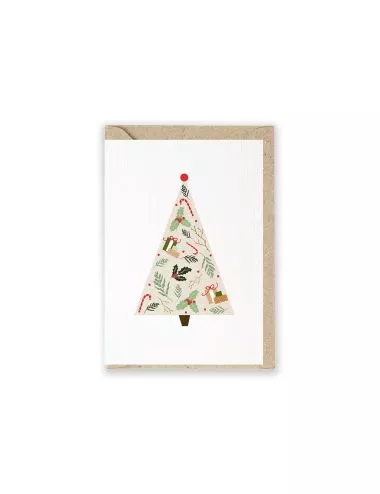 Weihnachtskarte & Grusskarte - Tannenbaum mit Couvert