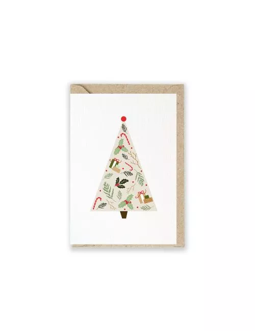 Weihnachtskarte & Grusskarte - Tannenbaum mit Couvert