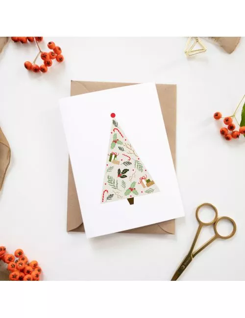 Weihnachtskarte & Grusskarte - Tannenbaum mit Couvert