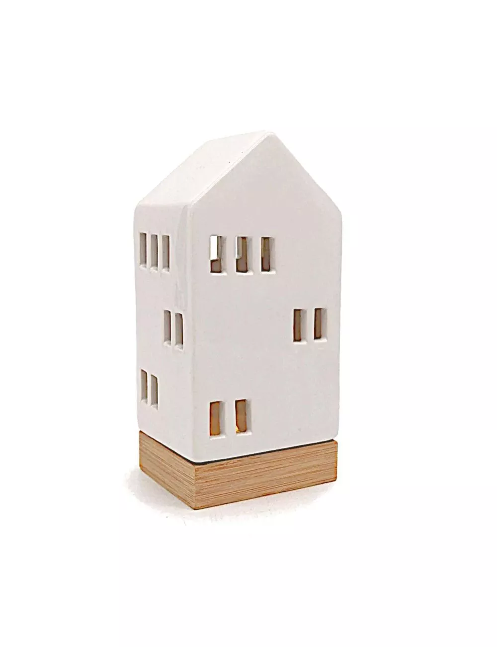 Lichthaus - Teelicht Haus - Dekoration Weihnachten - weiss-glänzend - 22 Lichthaus - Teelicht Haus - Dekoration Weihnachten - weiss-glänzend - 22