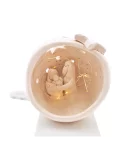 Kleine Kugel-Krippe aus Ton - Weihnachtskrippe Maria, Josef & Kind Szene 2 für Weihnachten