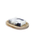 Ovale Seifenschale aus Douglas-Holz mit Seife