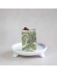 Garten Hand- & Peelingseife - Naturseife vegan in Schüssel