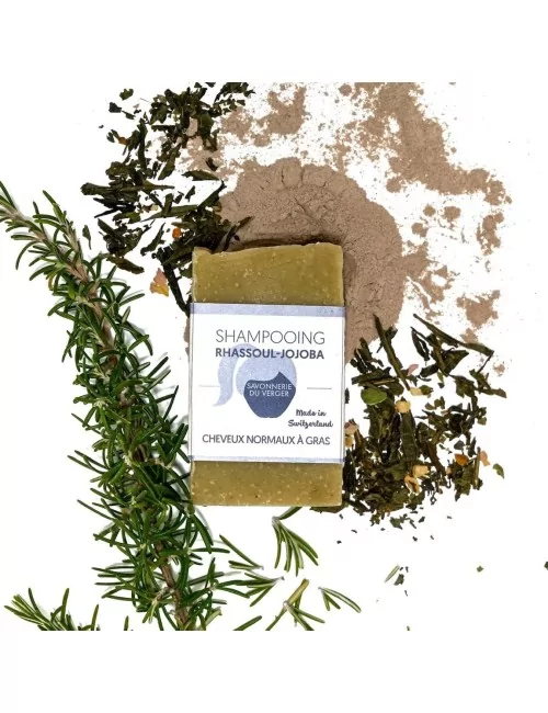 Rhassoul-Jojoba-Shampoo - feste Haarseife ohne Deko