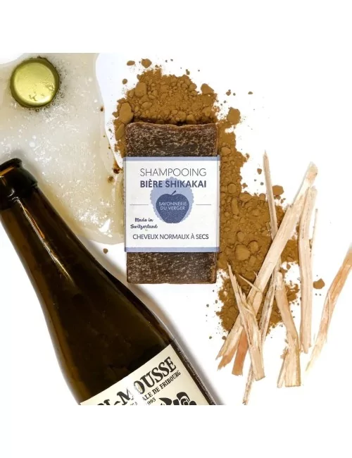 Bier-Shikakai-Shampoo - feste Haarseife mit Freiburger Bier und Shikakai - ohne Deko