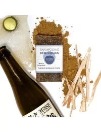 Bier-Shikakai-Shampoo - feste Haarseife mit Freiburger Bier und Shikakai mit Deko