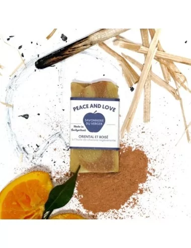 Peace And Love Hand- & Duschseife - Naturseife mit Hanföl & Bienenwachs vegan - ohne Deko