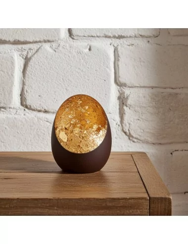 Teelicht & Goldlicht - Teelichschale Spot bronze-goldmosaik 9.5 cm ohne Kerze auf Ablage